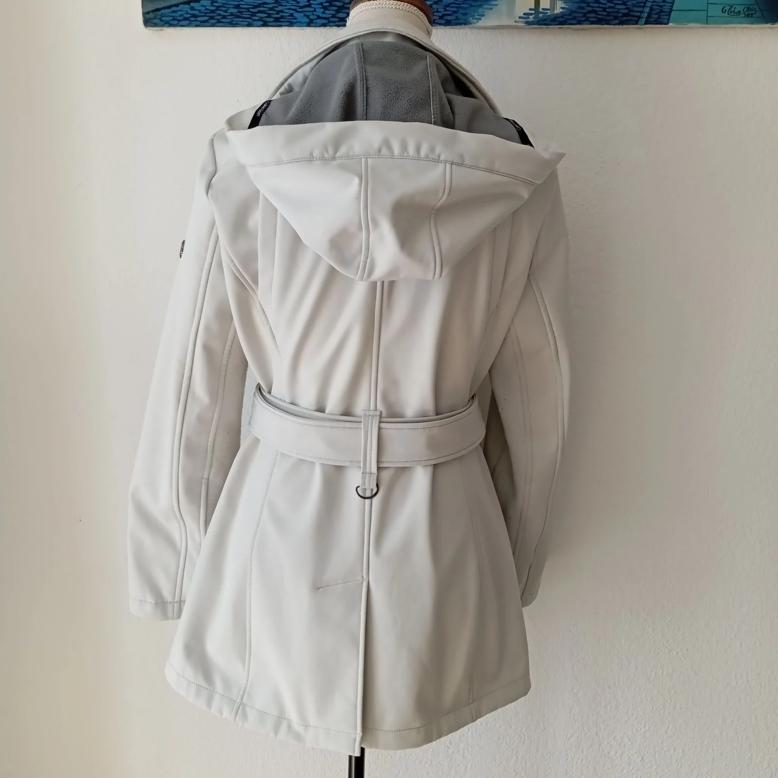 Trench impermeable / Chaqueta mujer Calvin Klein color blanco roto talla M – photo 7